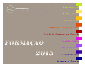 Próxima acção de formação em Coimbra sobre formatos de armazenamento