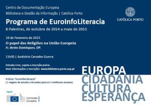 5.ª Palestra do Programa de EuroInfoLiteracia dedicada ao papel das religiões na União Europeia