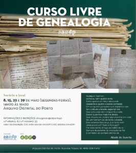 A Associação dos Amigos do Arquivo Distrital do Porto promove curso livre de genealogia no ADP