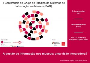 Évora recebe a II Conferência do Grupo de Trabalho de Sistemas de Informação em Museus