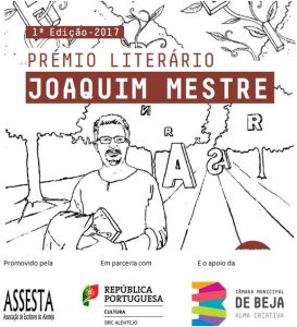Cerimónia de Entrega do Prémio Literário Joaquim Mestre, dia 10 de fevereiro (16h) na Biblioteca Municipal de Beja – José Saramago
