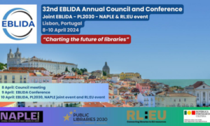 Realização da 32ª Conferência da EBLIDA, Lisboa, 9-10 de abril de 2024