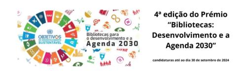 4ª edição do Prémio “Bibliotecas Desenvolvimento e a Agenda 2030”