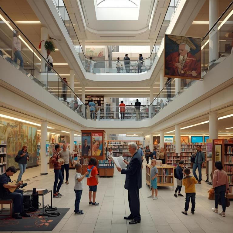 Silêncio, que se vai entrar na biblioteca